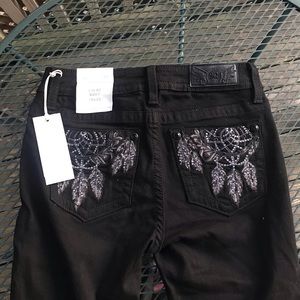 MISS ME boot cut black jeans